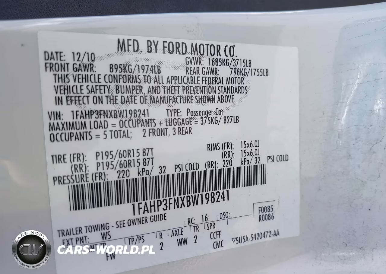 2011 Ford Focus Se VIN:1FAHP3FNXBW198241 - 9
