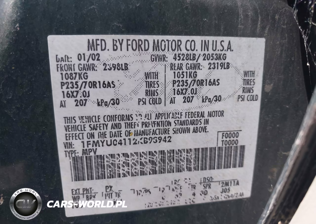 2002 Ford Escape Xlt VIN:1FMYU04112KB98942 - 9