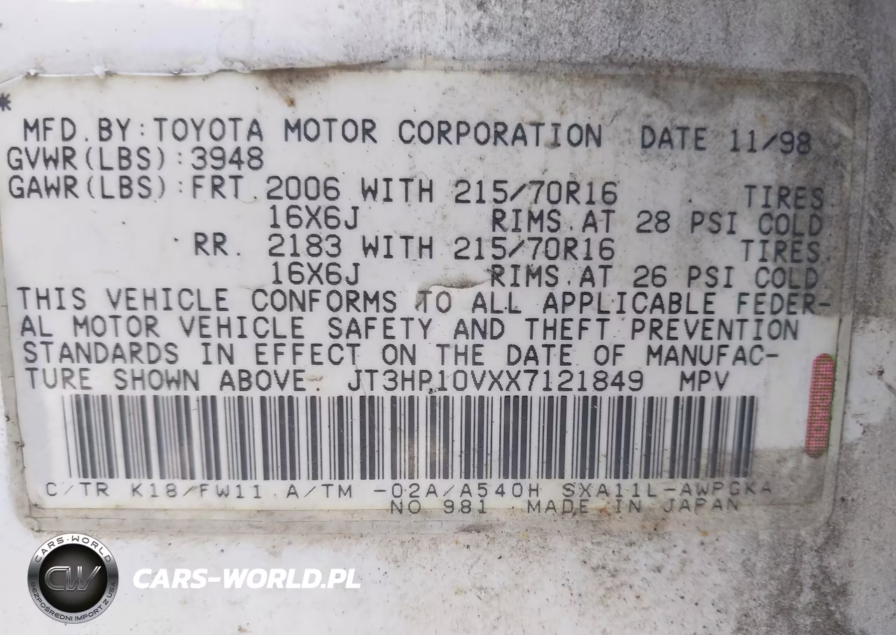 1999 Toyota Rav4 VIN:JT3HP10VXX7121849 - 9