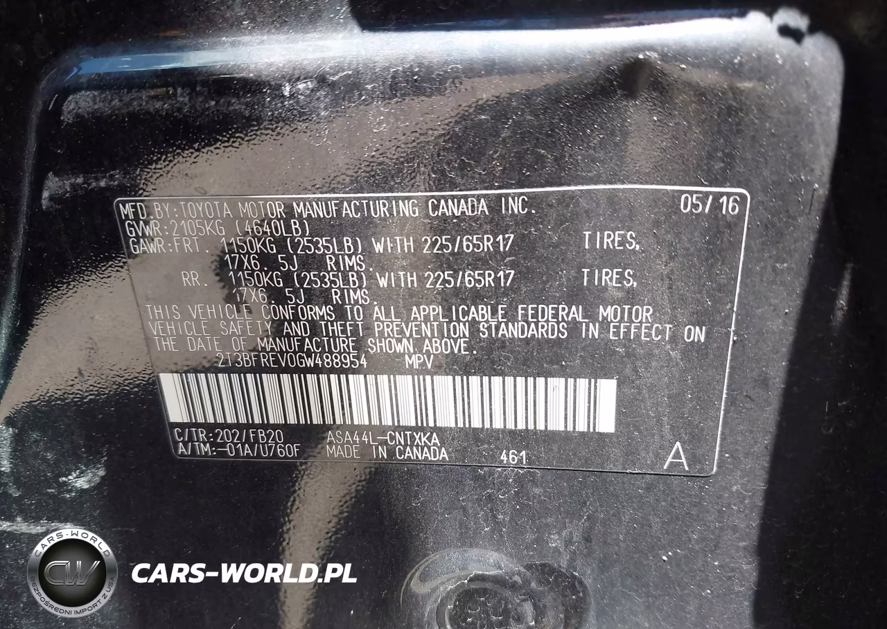2016 Toyota Rav4 Le VIN:2T3BFREV0GW488954 - 9