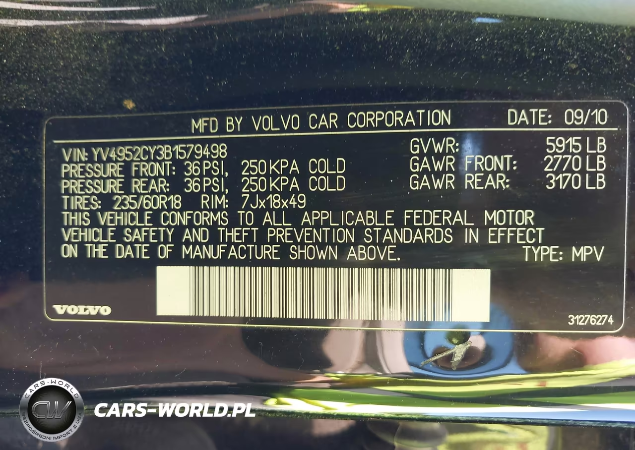 2011 Volvo Xc90 3.2 VIN:YV4952CY3B1579498 - 9