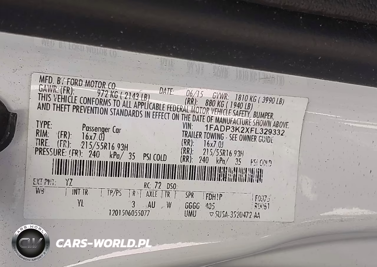 2015 Ford Focus Se VIN:1FADP3K2XFL329332 - 9