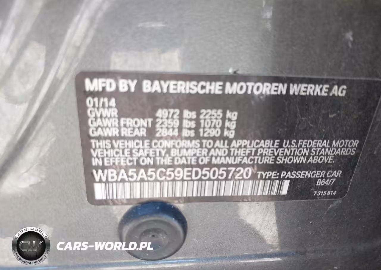 2014 BMW 528 I VIN:WBA5A5C59ED505720 - 9