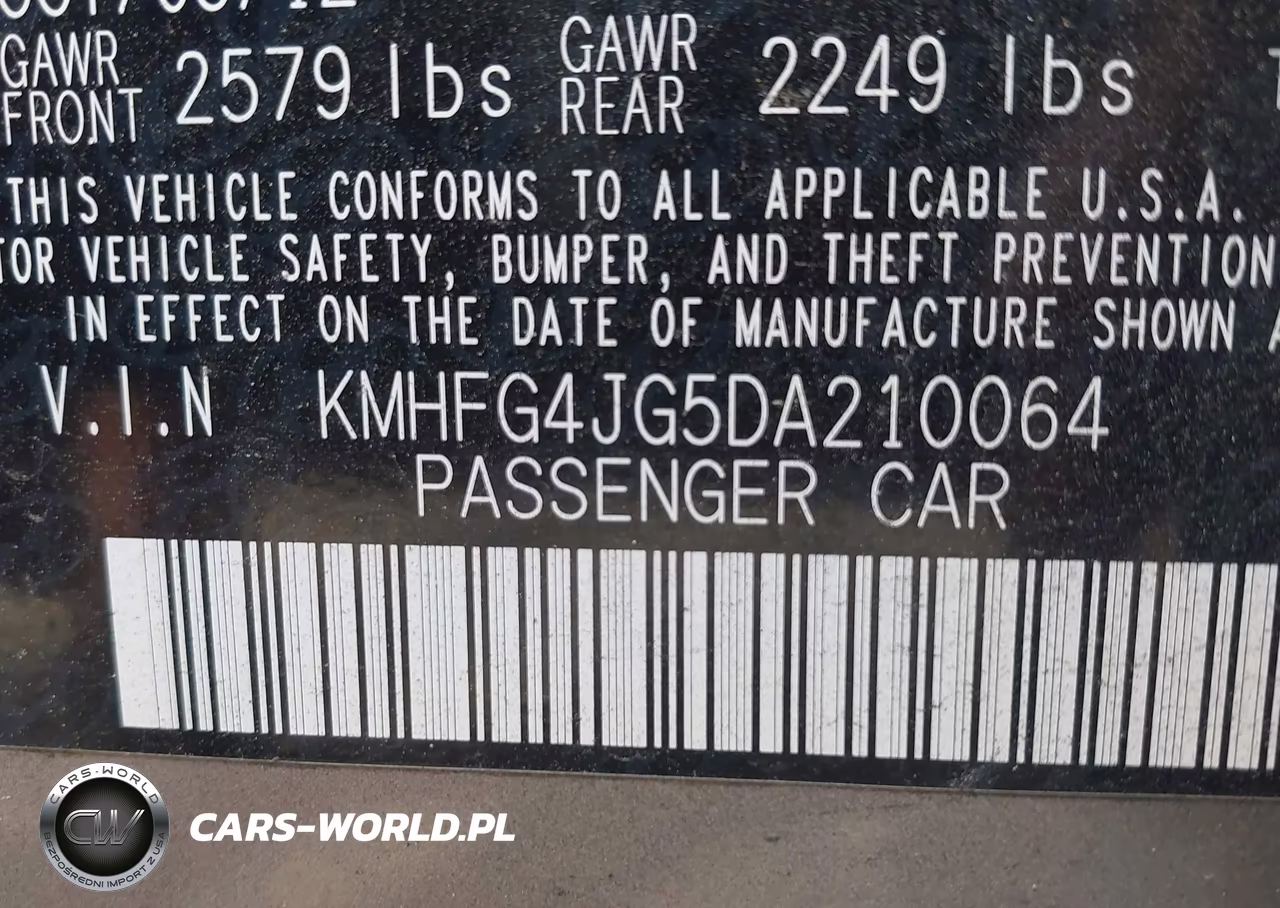 2013 Hyundai Azera VIN:KMHFG4JG5DA210064 - 9