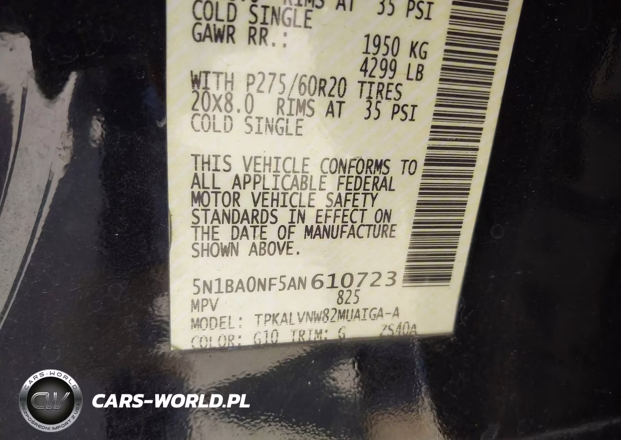 2010 Nissan Armada Platinum VIN:5N1BA0NF5AN610723 - 9