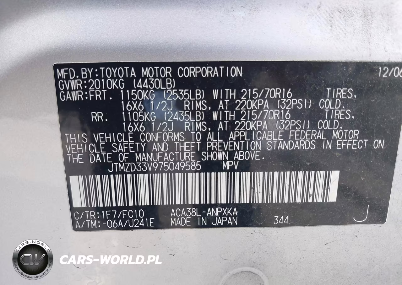 2007 Toyota Rav4 VIN:JTMZD33V975049585 - 9