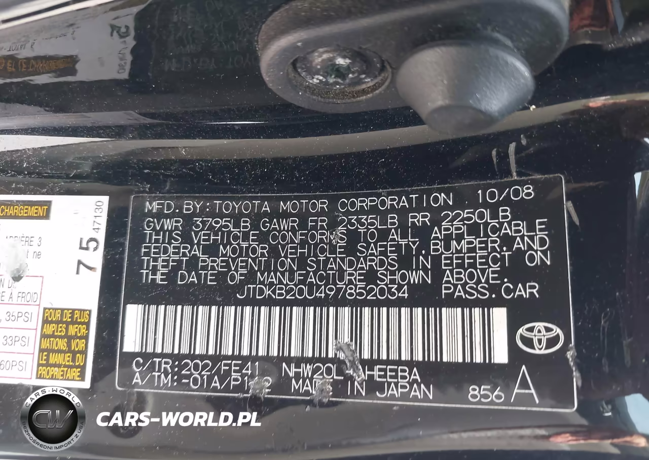 2009 Toyota Prius VIN:JTDKB20U497852034 - 9