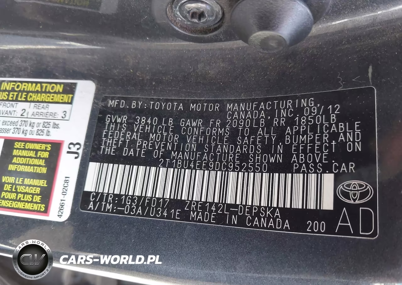 2013 Toyota Corolla S-Le VIN:2T1BU4EE9DC952550 - 9