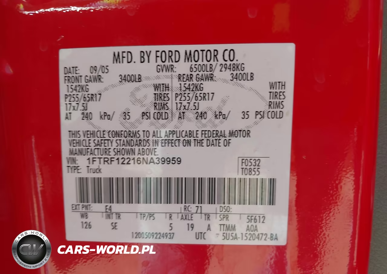 2006 Ford F-150 Stx-Xl-Xlt VIN:1FTRF12216NA39959 - 9
