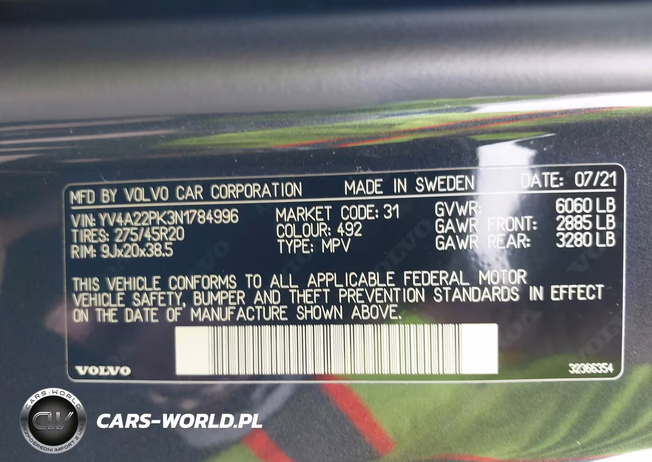 2022 Volvo Xc90 T6 Momentum 7 Passenger VIN:YV4A22PK3N1784996 - 9