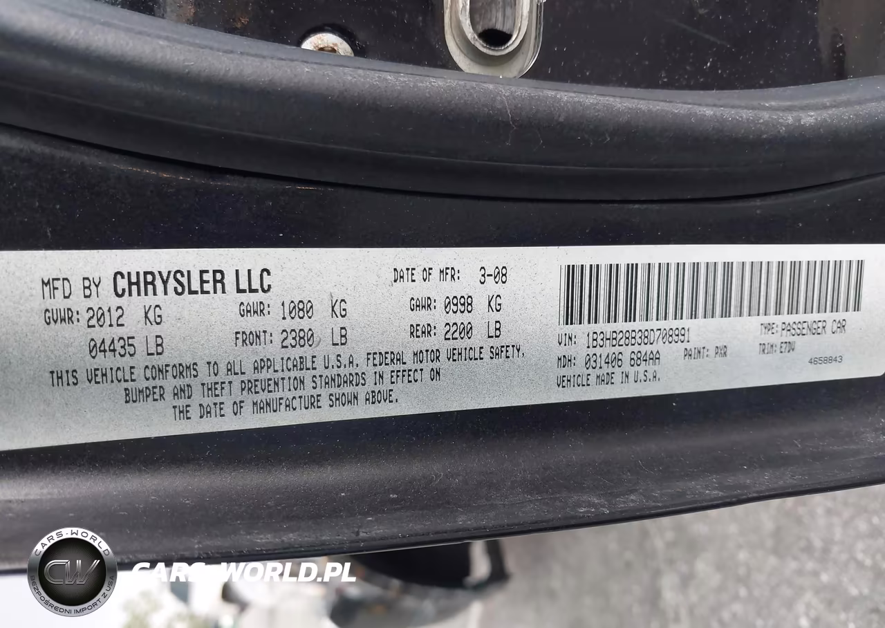 2008 Dodge Caliber Se VIN:1B3HB28B38D708991 - 9