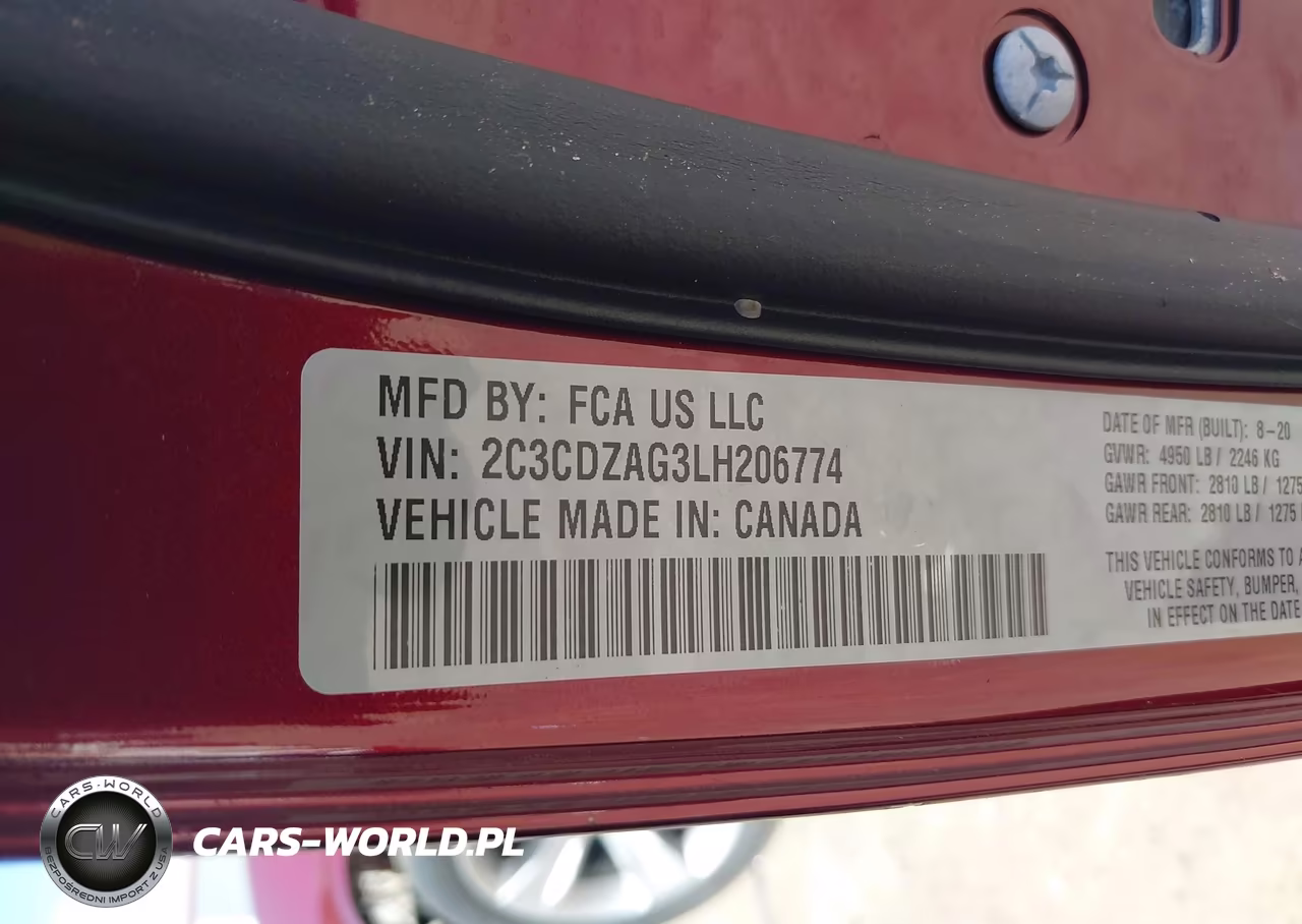 2020 Dodge Challenger Sxt VIN:2C3CDZAG3LH206774 - 9