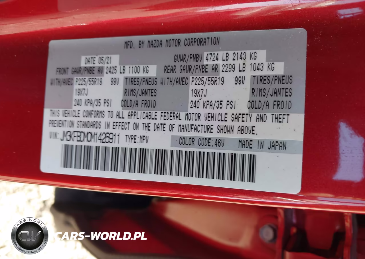 2021 Mazda Cx-5 Grand Touring VIN:JM3KFBDM0M1426911 - 9
