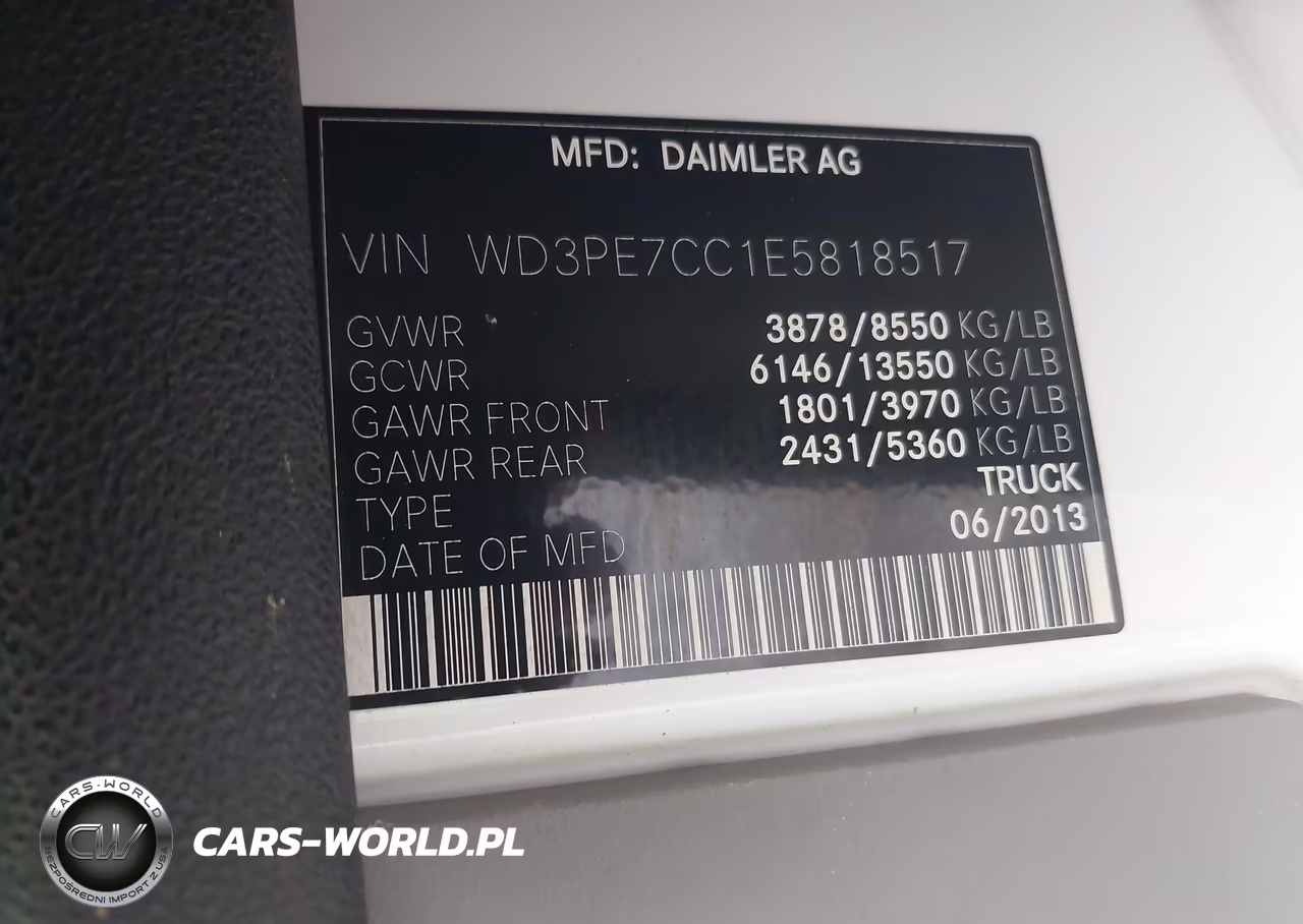 2014 Mercedes-Benz Sprinter 2500 Normal Roof VIN:WD3PE7CC1E5818517 - 9