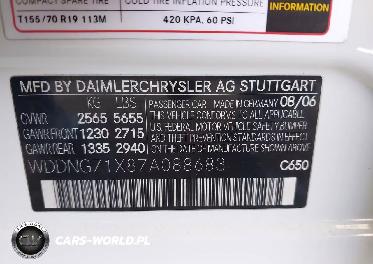 2007 MERCEDES-BENZ S 550 VIN:WDDNG71X87A088683 - 9