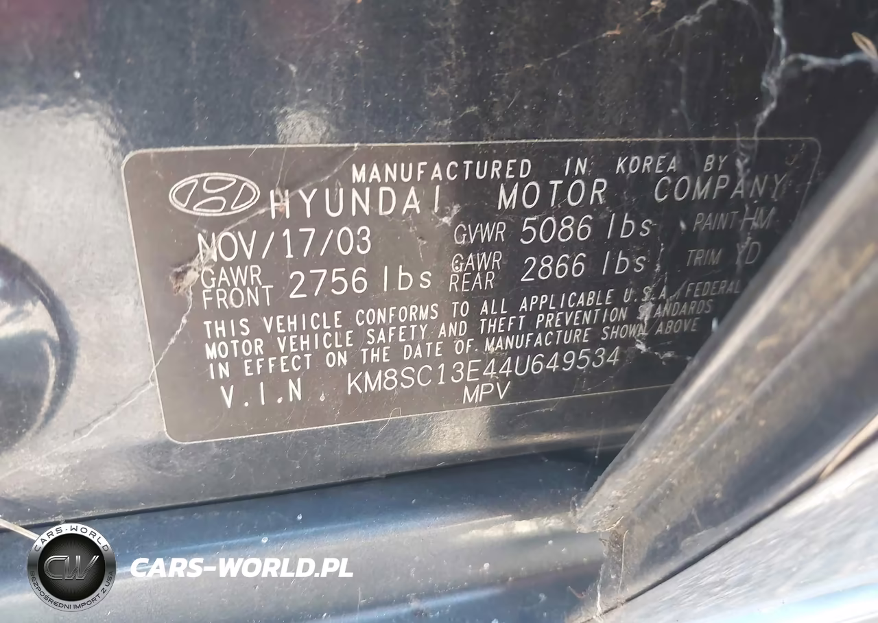 2004 Hyundai Santa Fe Gls-Lx VIN:KM8SC13E44U649534 - 9