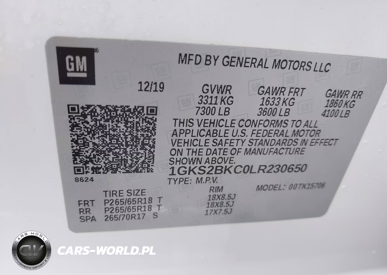 2020 GMC Yukon 4Wd Slt VIN:1GKS2BKC0LR230650 - 9