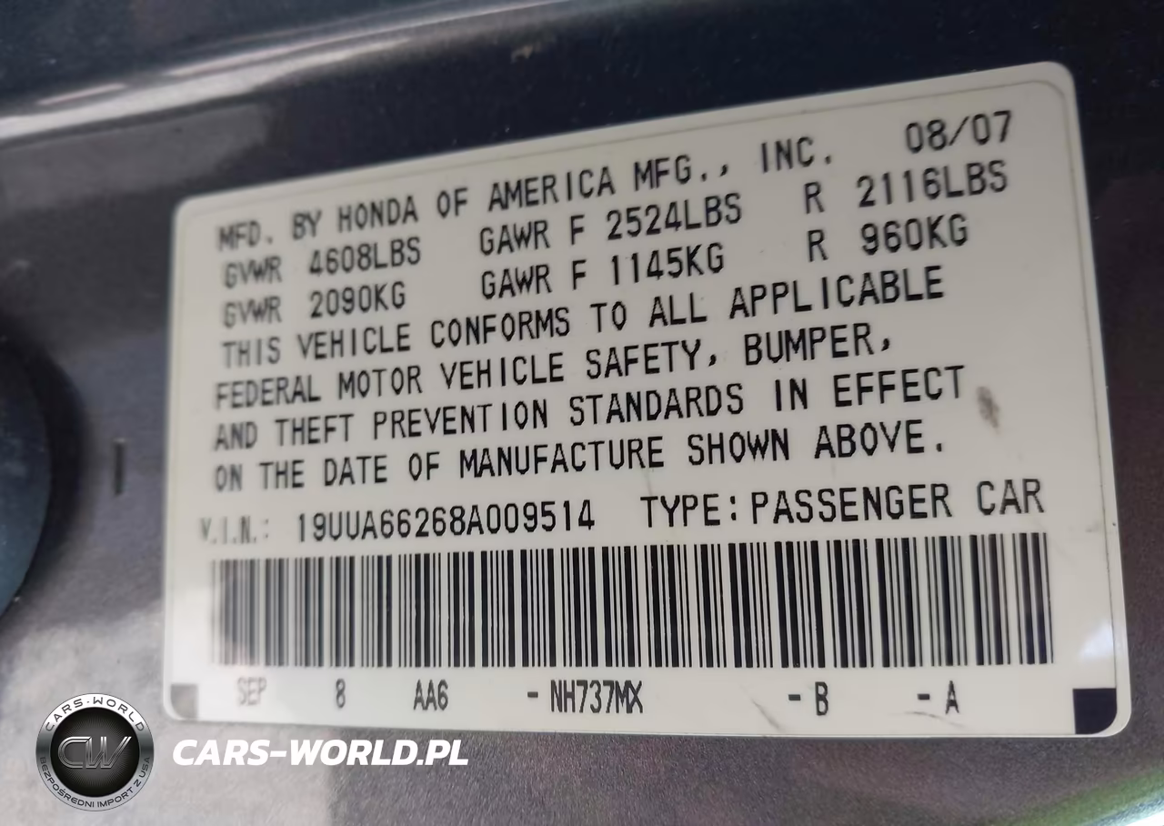 2008 Acura Tl 3.2 VIN:19UUA66268A009514 - 9