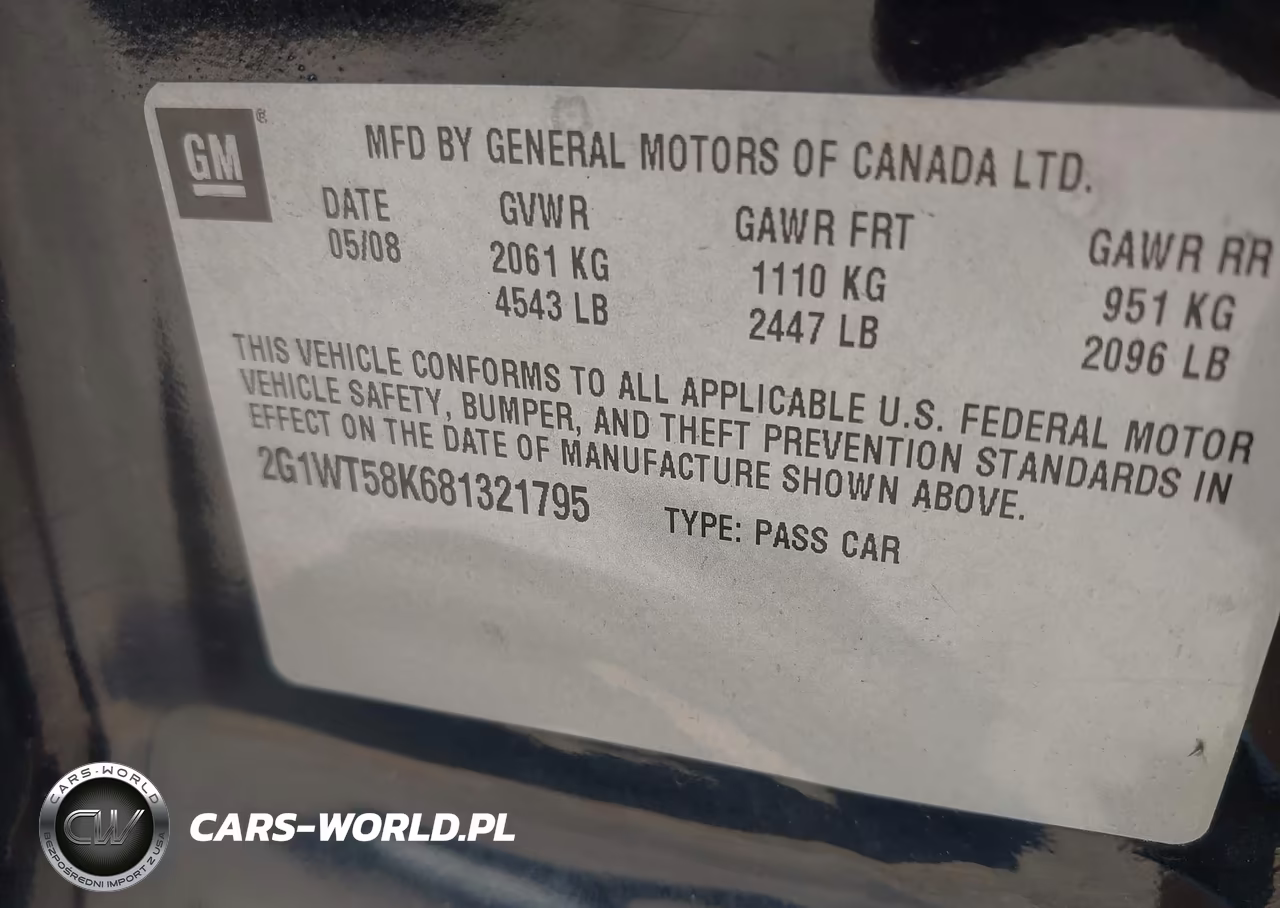 2008 Chevrolet Impala Lt VIN:2G1WT58K681321795 - 9