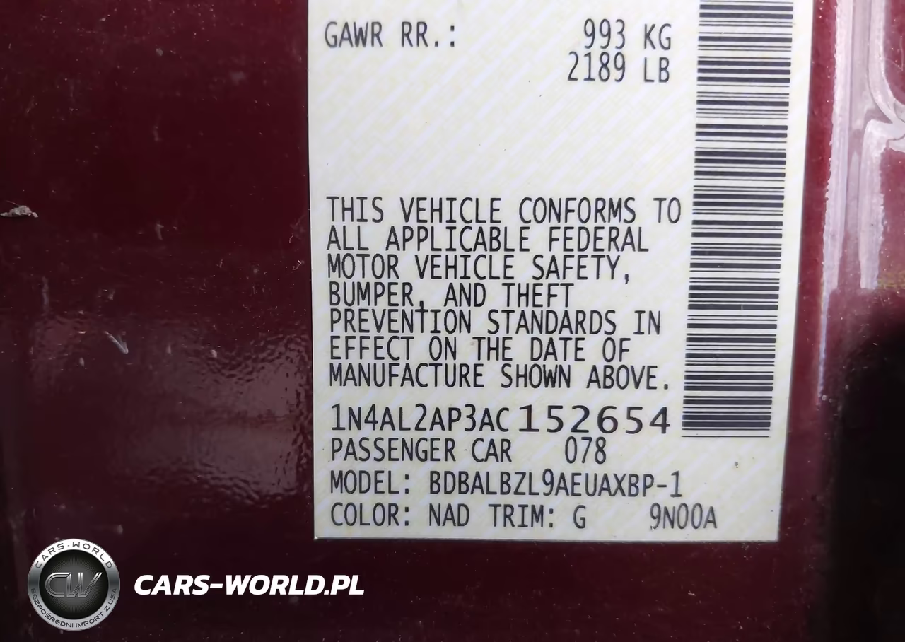 2010 Nissan Altima S VIN:1N4AL2AP3AC152654 - 9