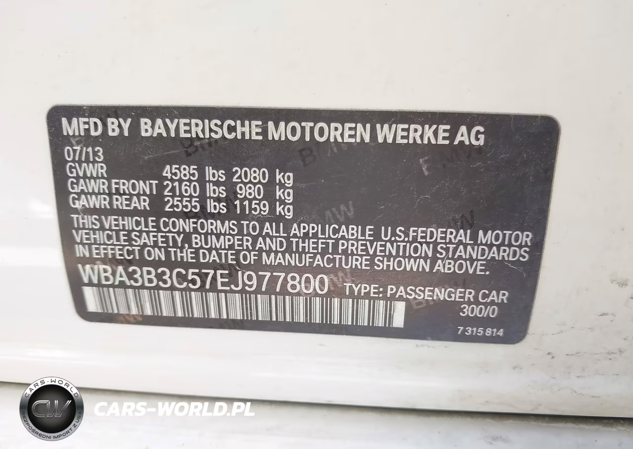 2014 BMW 328I xDrive VIN:WBA3B3C57EJ977800 - 9