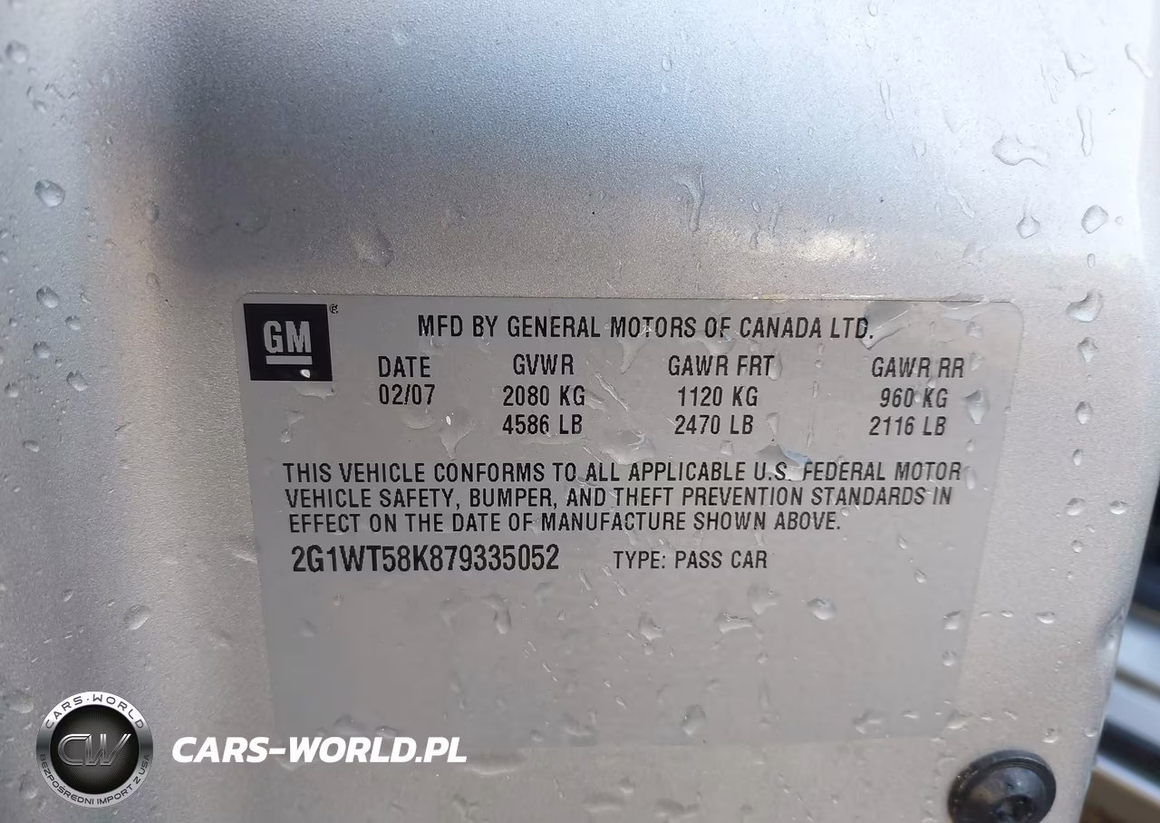 2007 Chevrolet Impala Lt VIN:2G1WT58K879335052 - 9