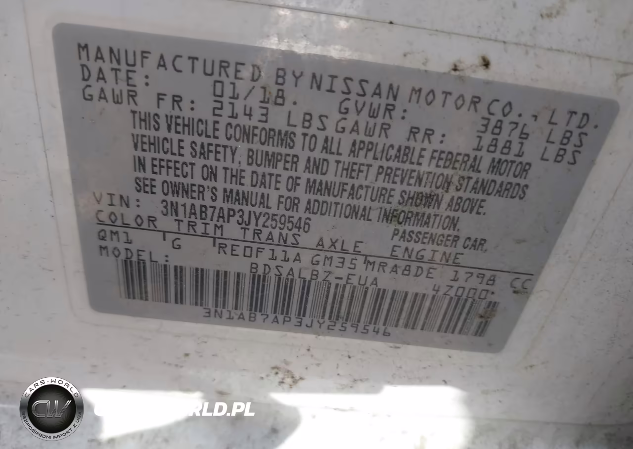 2018 Nissan Sentra S VIN:3N1AB7AP3JY259546 - 9