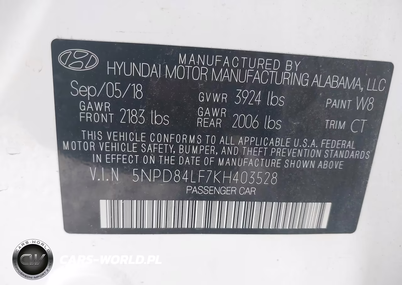 2019 Hyundai Elantra Sel VIN:5NPD84LF7KH403528 - 9