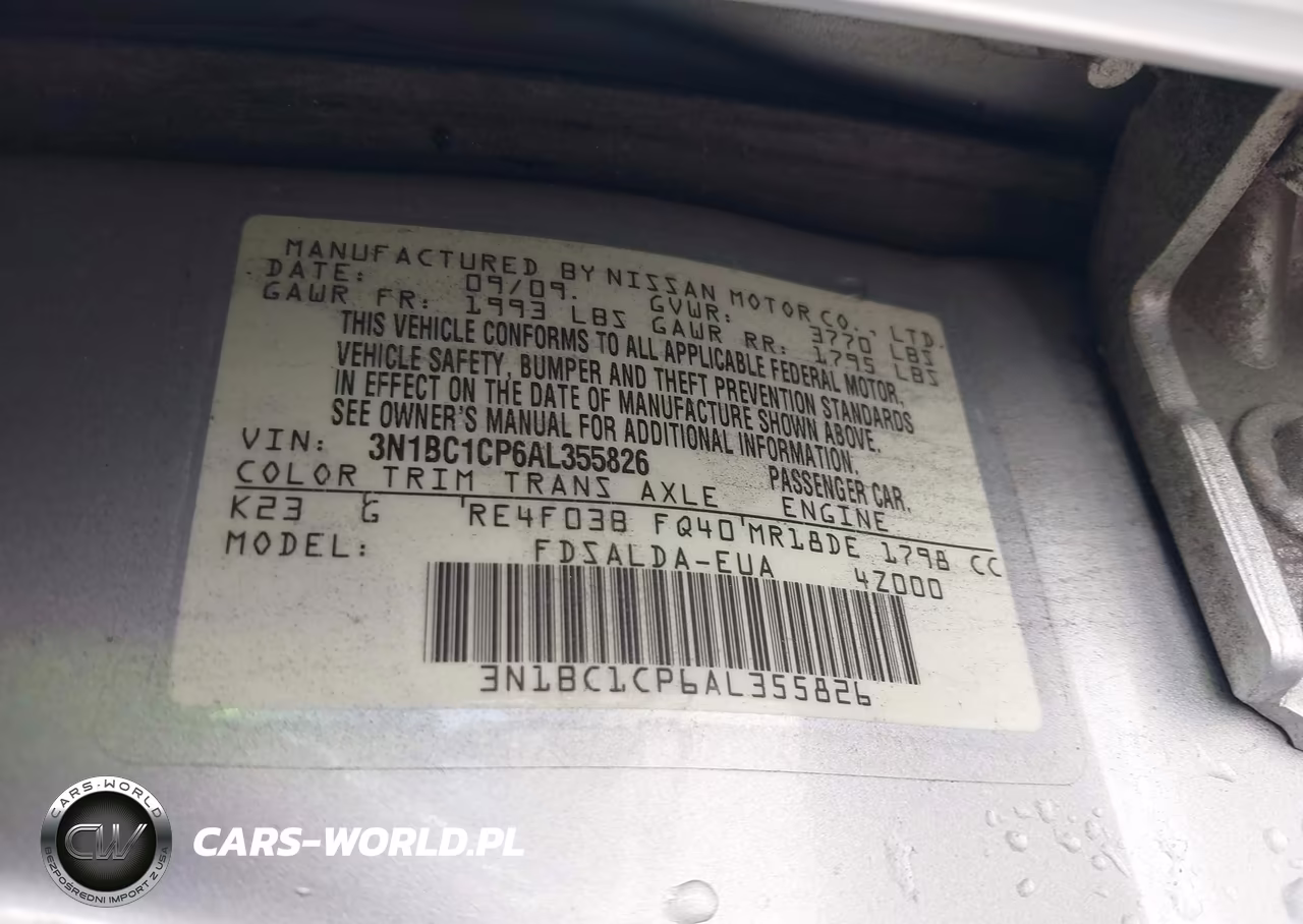 2010 Nissan Versa S-Sl VIN:3N1BC1CP6AL355826 - 9