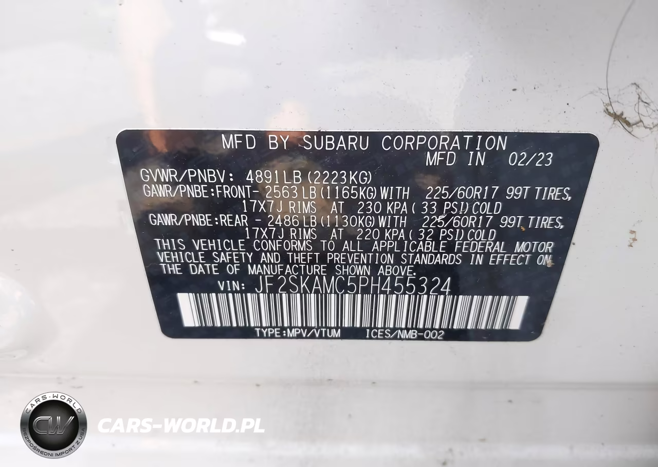 2023 Subaru Forester Wilderness VIN:JF2SKAMC5PH455324 - 9