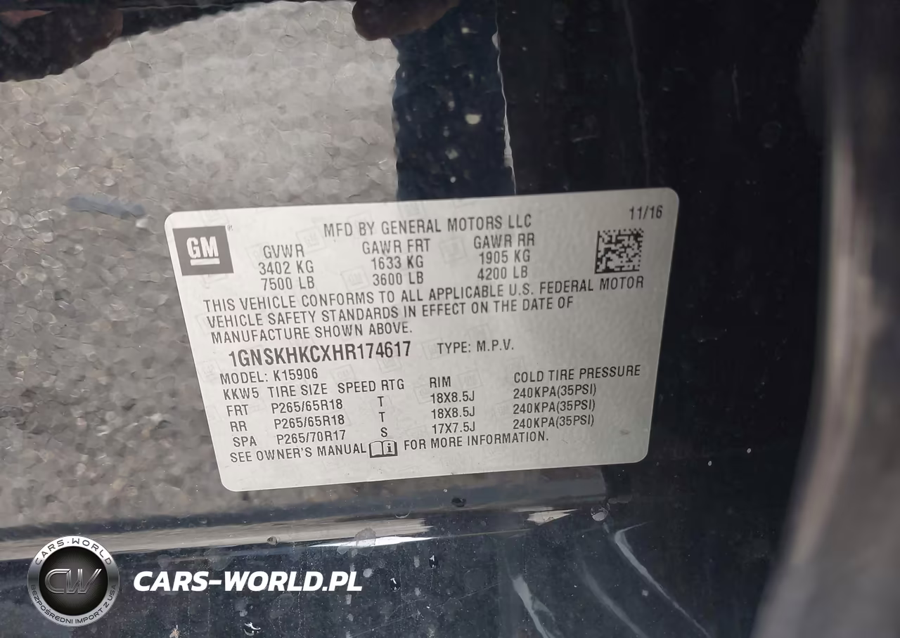 2017 Chevrolet Suburban Lt VIN:1GNSKHKCXHR174617 - 9
