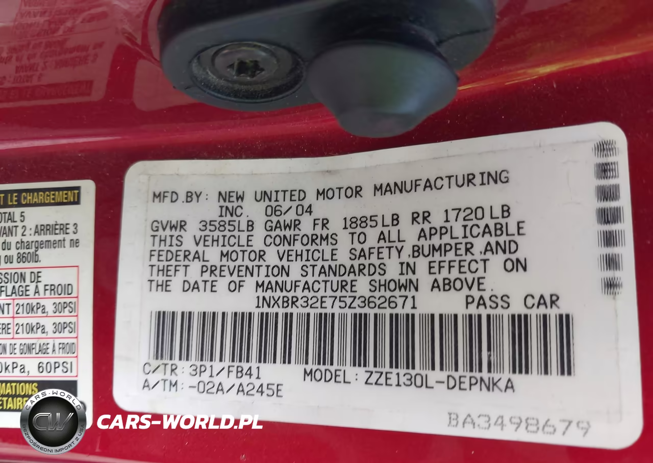 2005 Toyota Corolla Le VIN:1NXBR32E75Z362671 - 9