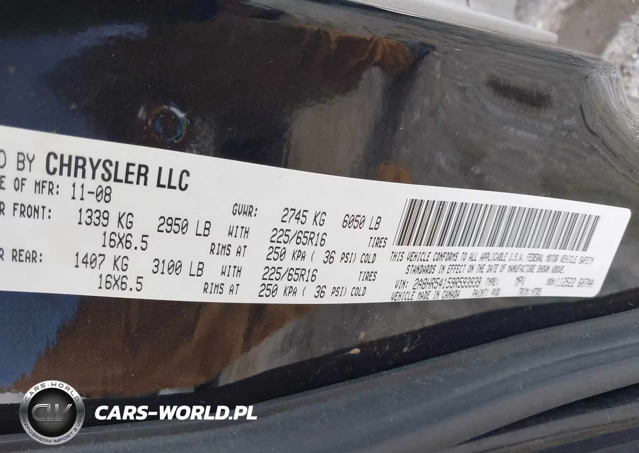 2009 Chrysler Town & Country Touring VIN:2A8HR54159R593939 - 9