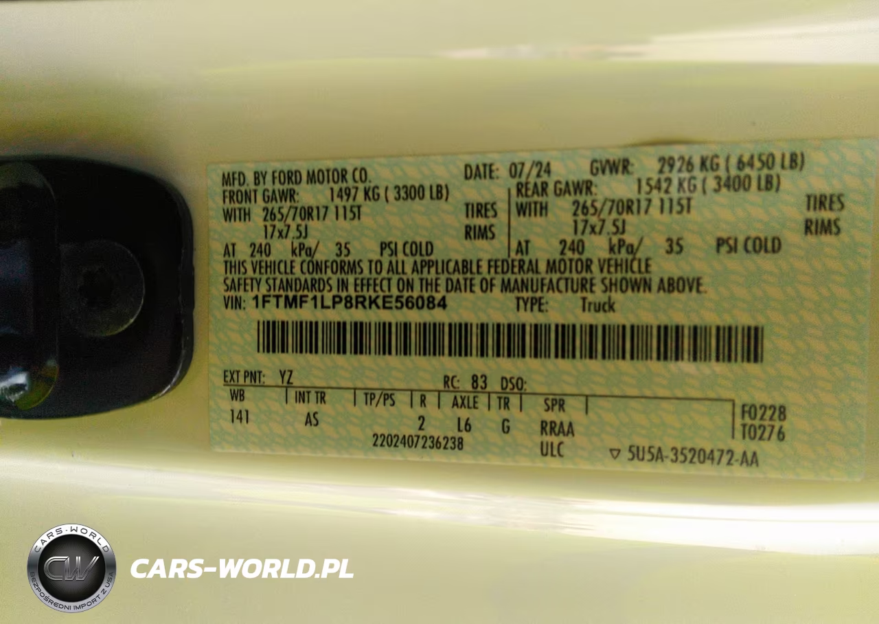 2024 Ford F-150 Xl VIN:1FTMF1LP8RKE56084 - 5