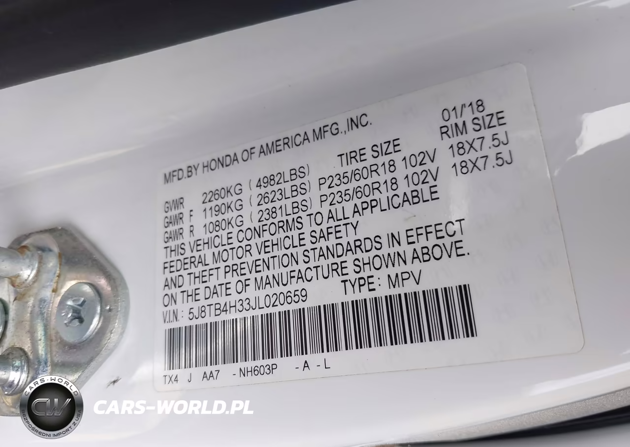 2018 Acura Rdx Acurawatch Plus Package VIN:5J8TB4H33JL020659 - 9