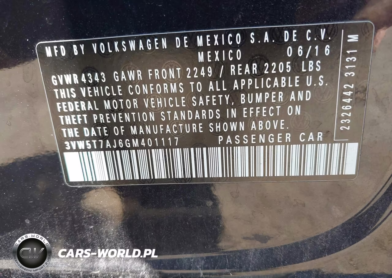 2016 Volkswagen Jetta 2.0T Gli Sel VIN:3VW5T7AJ6GM401117 - 9