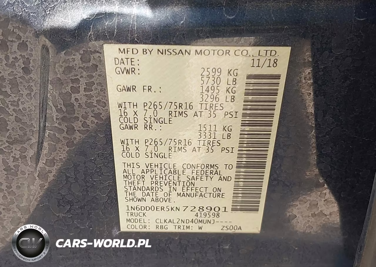 2019 Nissan Frontier Desert Runner VIN:1N6DD0ER5KN728901 - 9