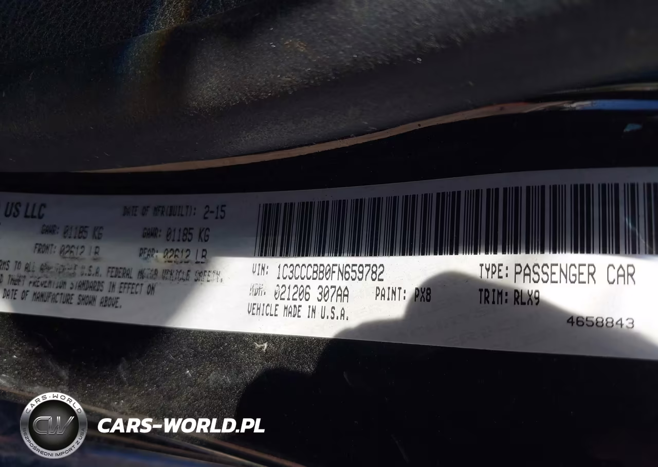 2015 Chrysler 200 S VIN:1C3CCCBB0FN659782 - 9
