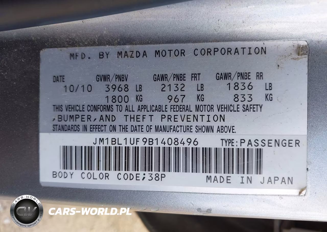 2011 Mazda Mazda3 I Sport VIN:JM1BL1UF9B1408496 - 9