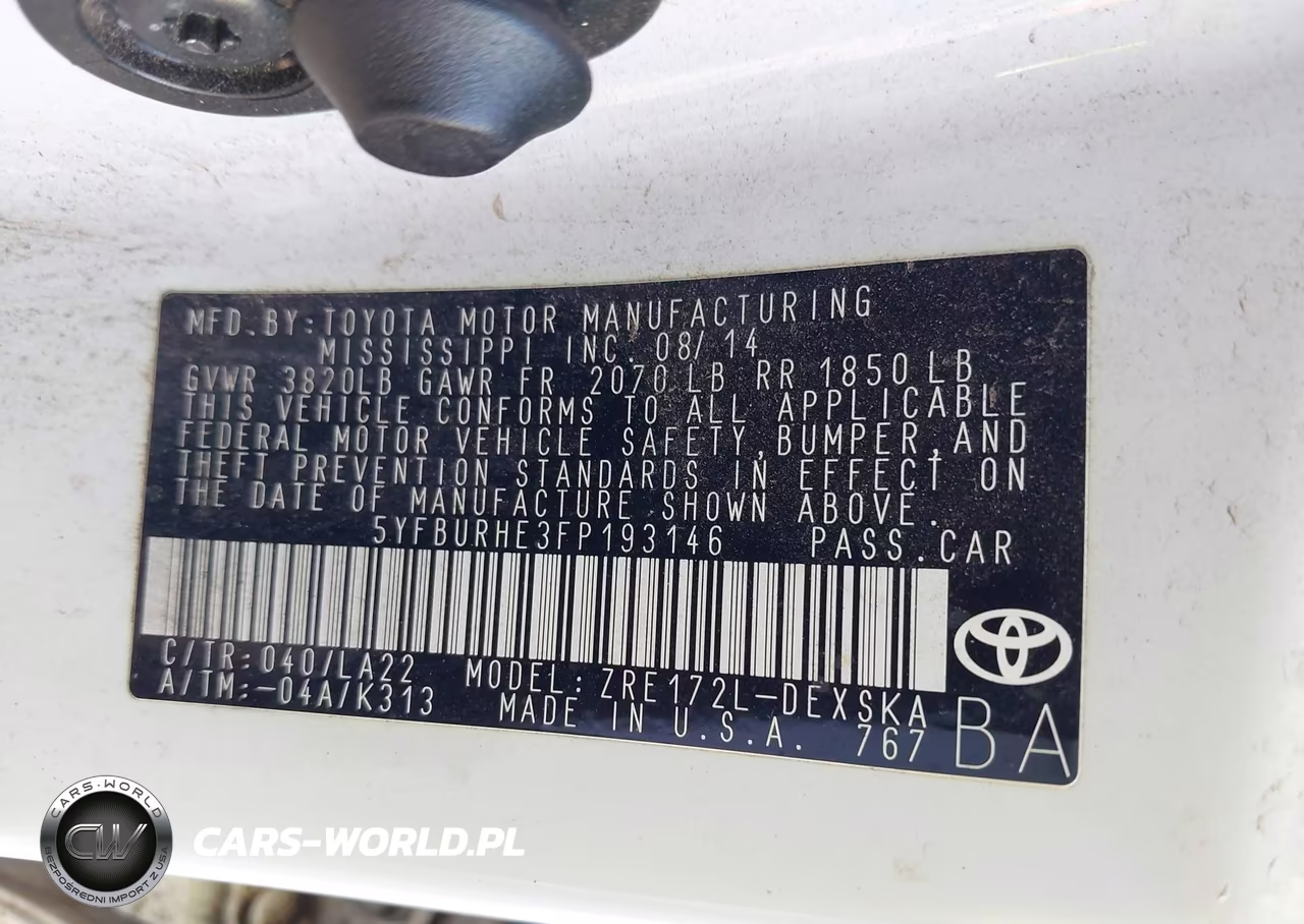 2015 Toyota Corolla S Premium VIN:5YFBURHE3FP193146 - 9