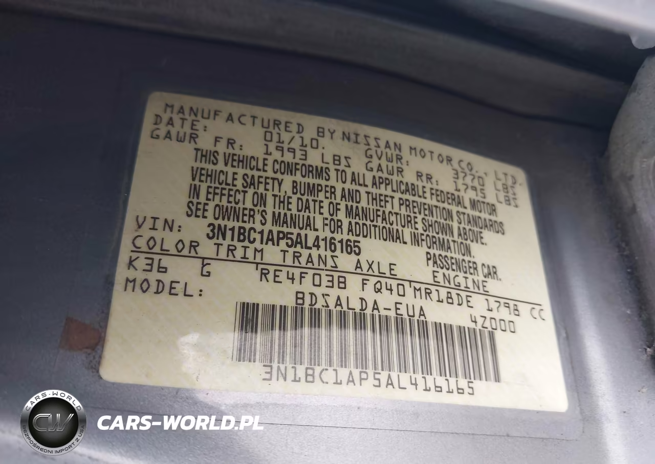 2010 Nissan Versa 1.8S VIN:3N1BC1AP5AL416165 - 9