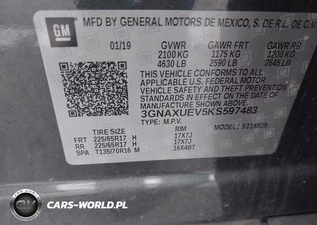 2019 Chevrolet Equinox Lt VIN:3GNAXUEV5KS597483 - 9