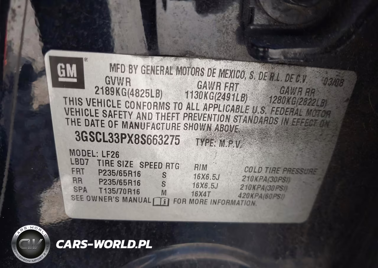 2008 Saturn Vue 4-Cyl Xe VIN:3GSCL33PX8S663275 - 9
