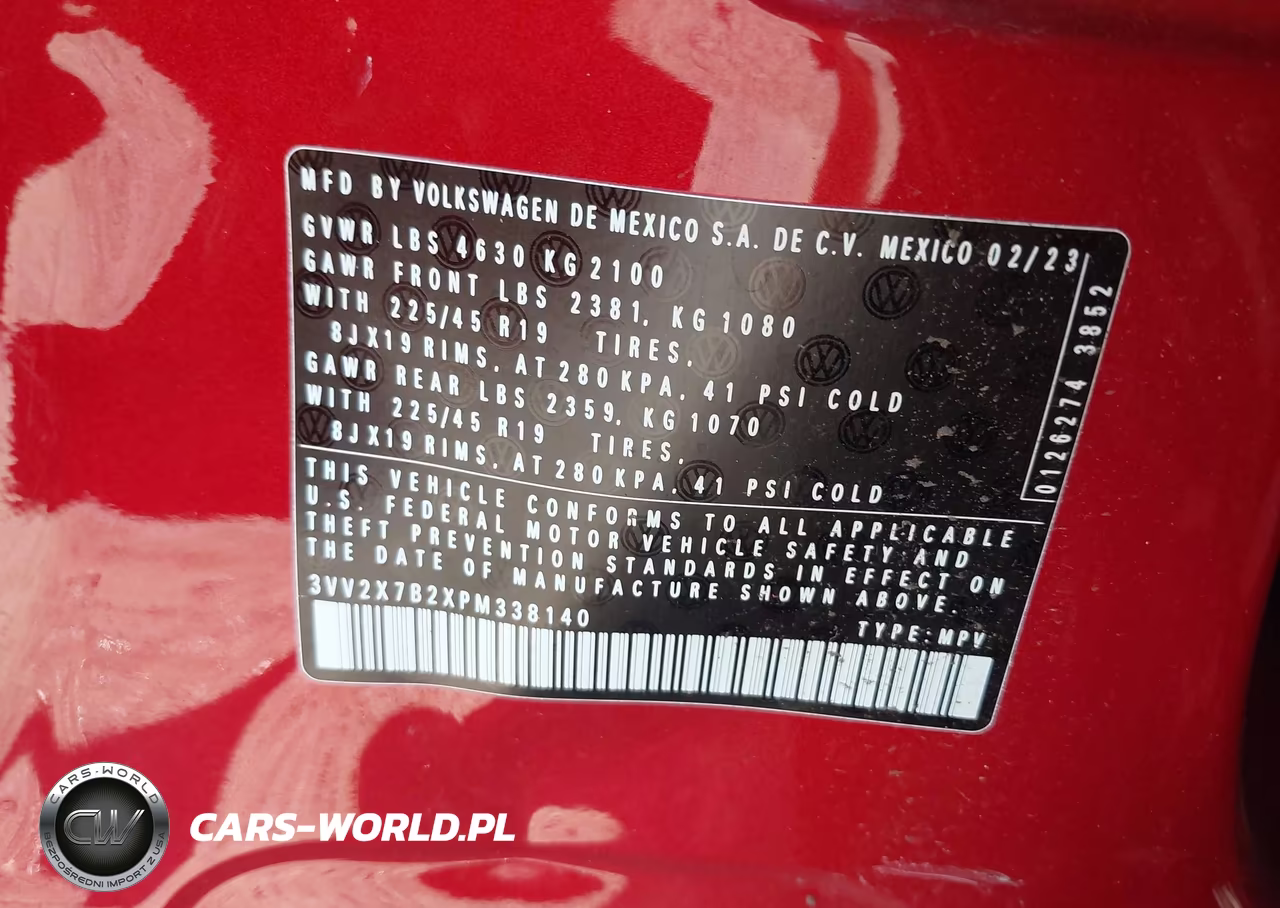 2023 Volkswagen Taos 1.5T Sel VIN:3VV2X7B2XPM338140 - 9