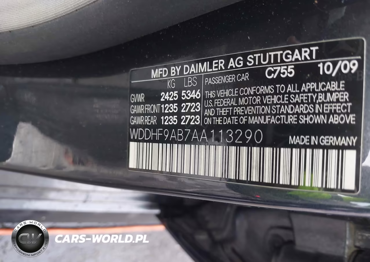 2010 Mercedes-Benz E 550 4Matic VIN:WDDHF9AB7AA113290 - 9