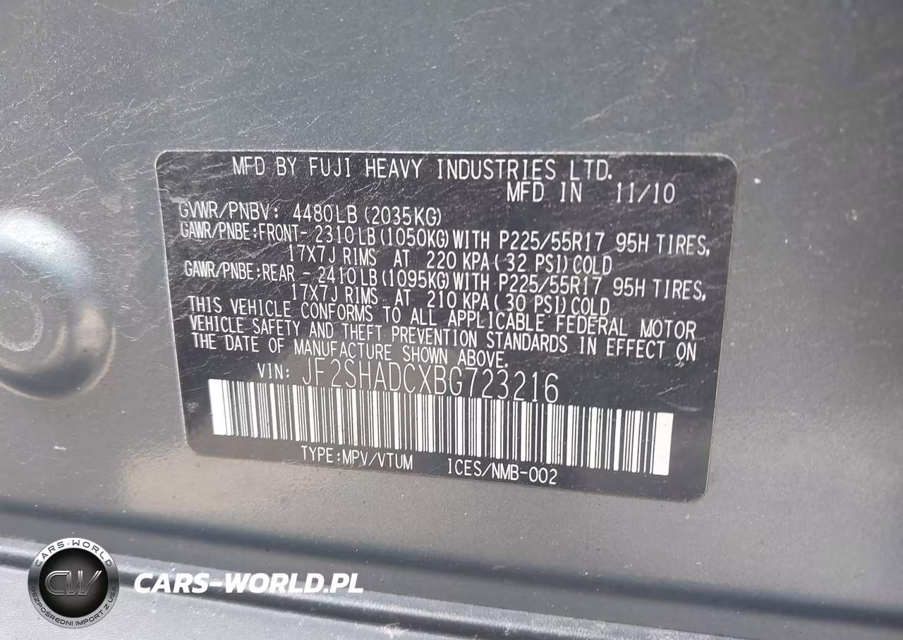 2011 Subaru Forester 2.5X Premium VIN:JF2SHADCXBG723216 - 9