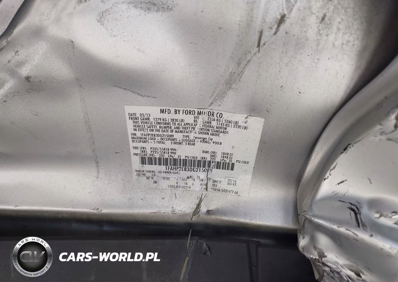 2013 Ford Taurus Sel VIN:1FAHP2E83DG215089 - 9
