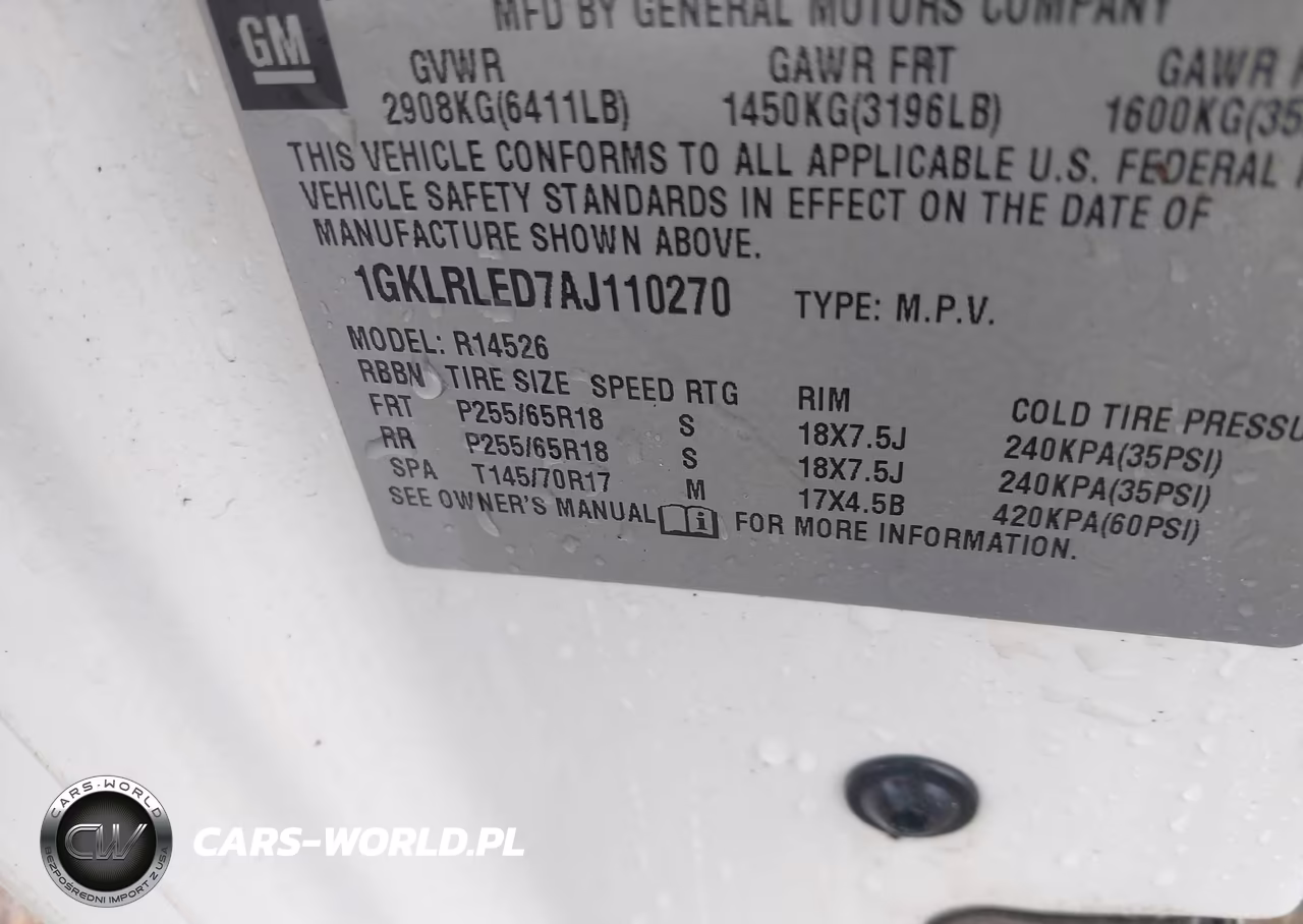 2010 GMC Acadia Sle VIN:1GKLRLED7AJ110270 - 9