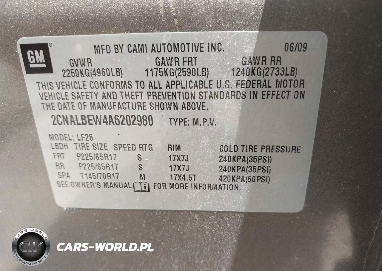 2010 Chevrolet Equinox Ls VIN:2CNALBEW4A6202980 - 9