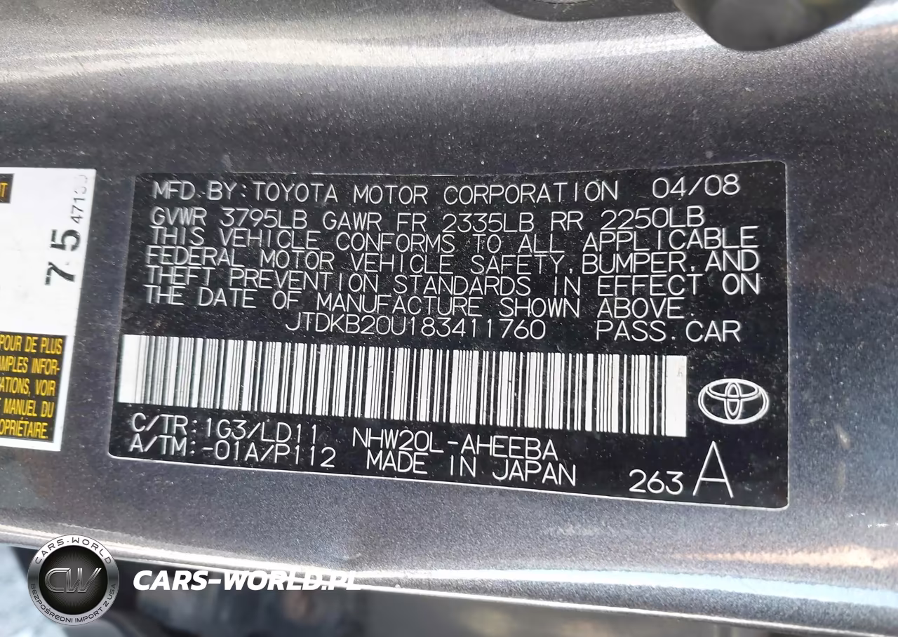 2008 Toyota Prius VIN:JTDKB20U183411760 - 9